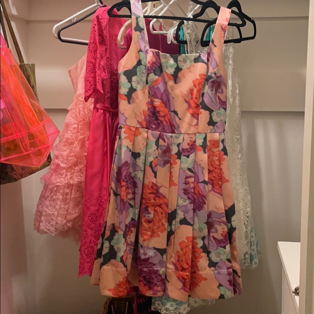Simply stunning satin floral party dress!